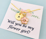 Personalized Flower Girl Necklace, Will you be my flower girl
