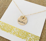 Gold Date Necklace, Personalized Mom Necklace, Custom 14k Gold Filled