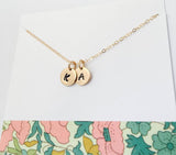 tiny gold initial necklace 