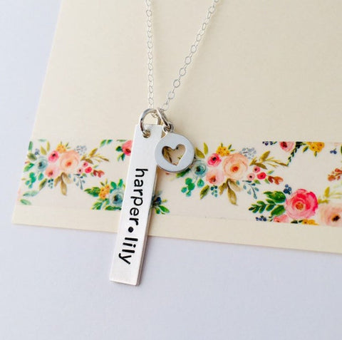 sterling silver mom necklace