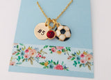 Gold Soccer Necklace 
