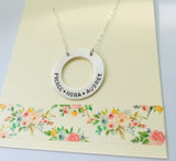 personalized washer necklace