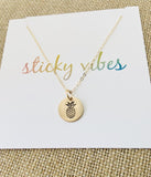 Infertility Necklace, Pineapple Necklace, Gold Luck Necklace, IVF, IUI