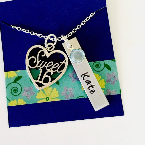 Sweet Sixteen Necklace,16th Birthday Necklace, Sweet Sixteen Gift, Sweet Sixteen Gift